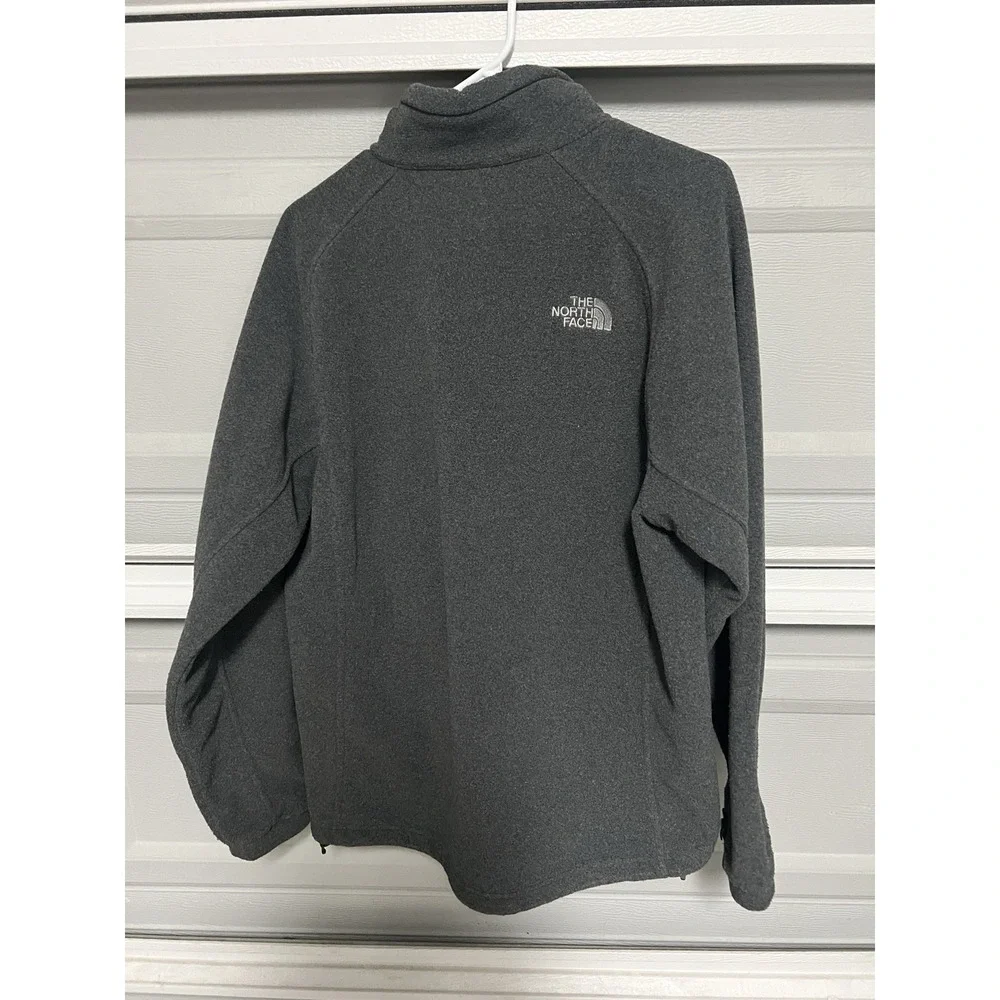 North Face Men's Fleece Jacket size M Gray Full Zip Long Sleeve gorpcore outdoor